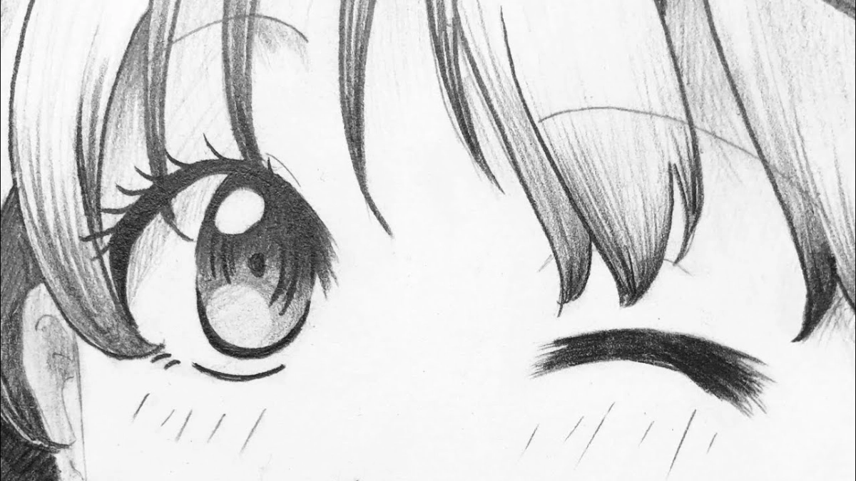 Hình trắng đen anime mang phong cách tối giản nhưng cuốn hút