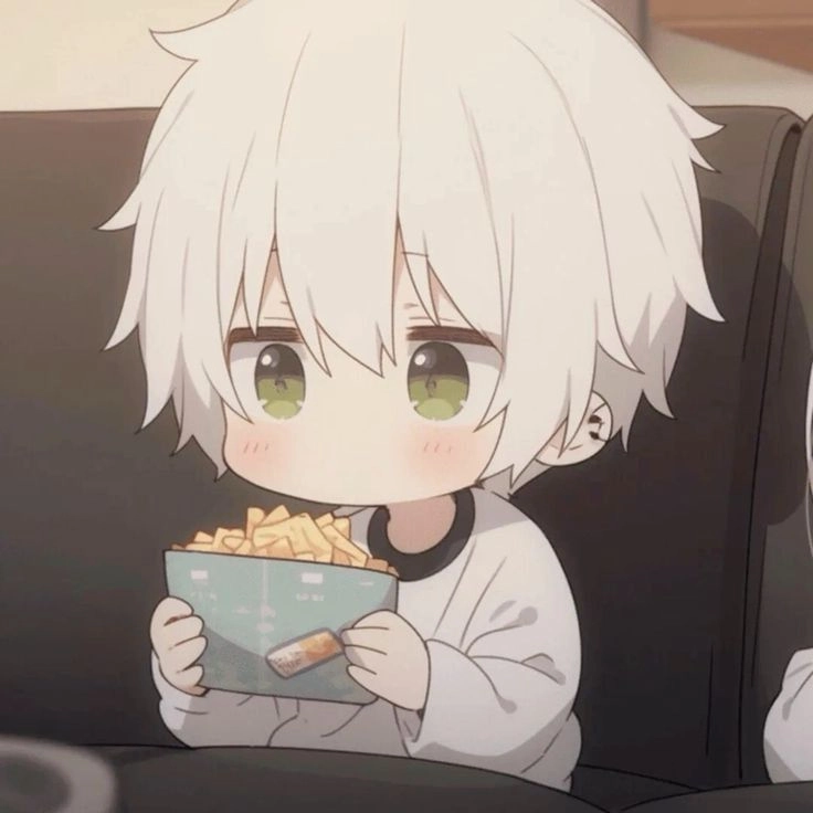 Hình anime nam cute chibi với những biểu cảm tinh nghịch