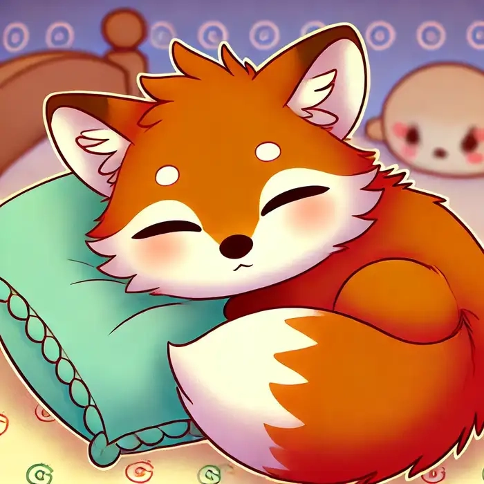 Cute cáo tuyết chibi với vẻ đẹp lạnh lùng nhưng đáng yêu