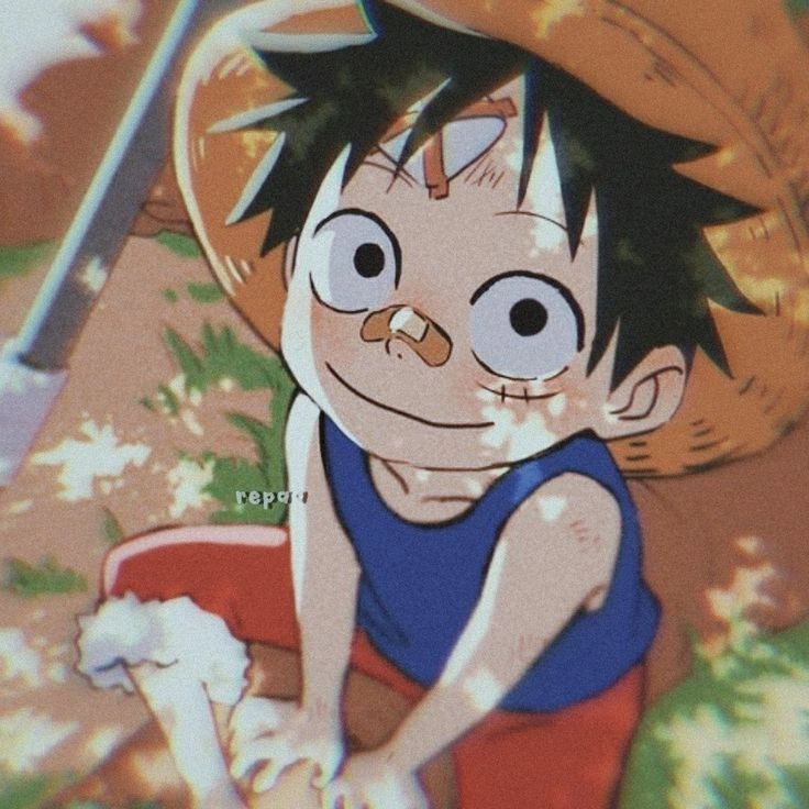 Avatar Luffy cute với nụ cười hồn nhiên đầy sức sống