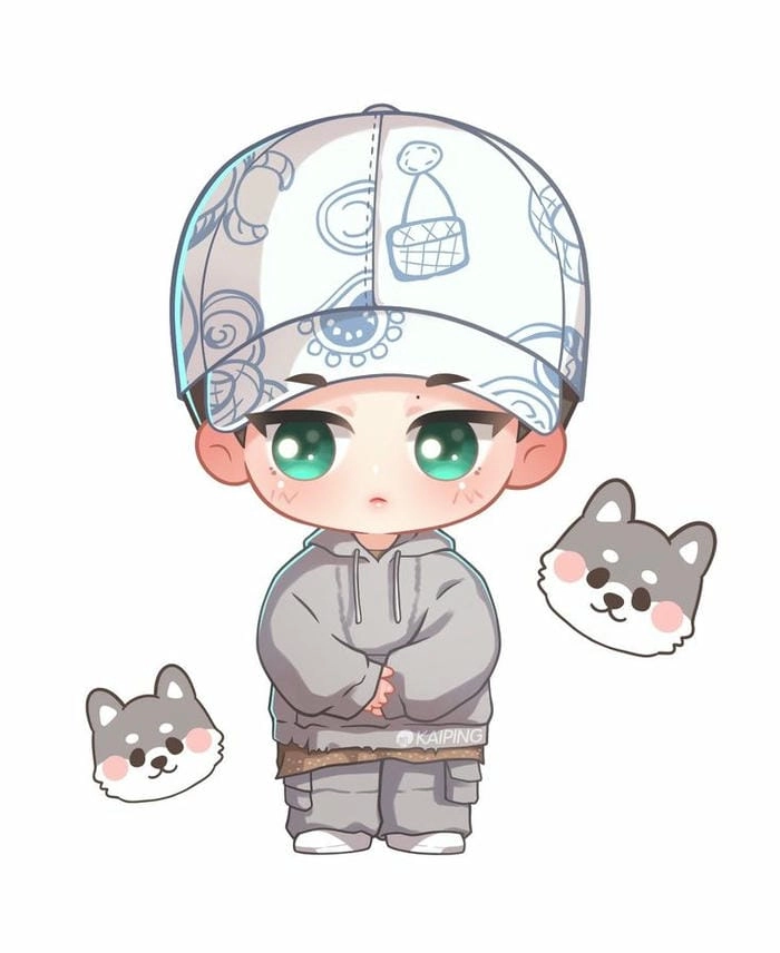 Chibi nam cute mang nét đáng yêu và tinh nghịch