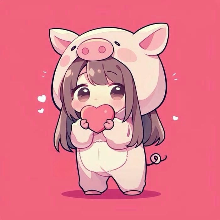 Hình cute chibi nữ làm nổi bật nét tinh nghịch