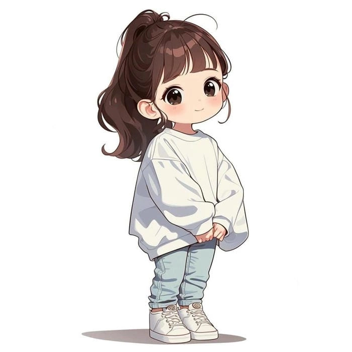 Hình ảnh chibi cute nữ với phong cách dễ thương nổi bật