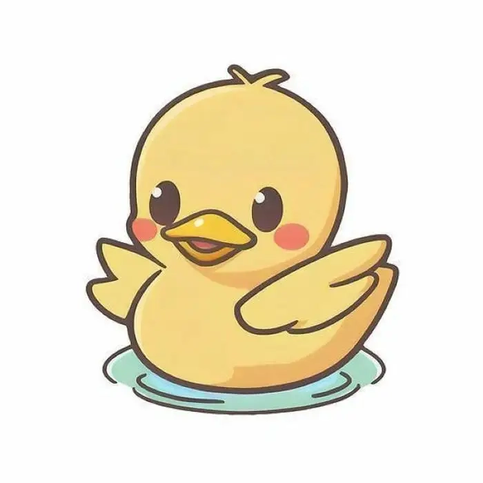 Hình vịt chibi nhỏ nhắn nhưng đáng yêu vô cùng