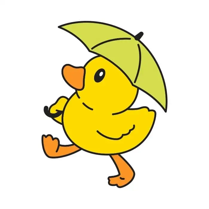 Chibi vịt với biểu cảm hài hước mang lại sự thích thú
