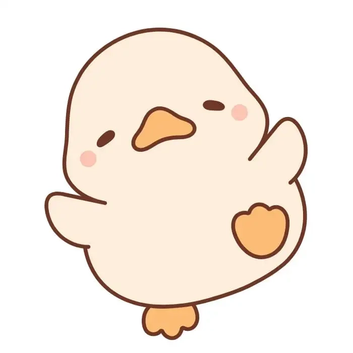 Hình ảnh con vịt cute chibi cực dễ thương và nổi bật