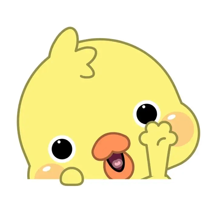 Ảnh con vịt cute chibi với thiết kế đáng yêu vô đối