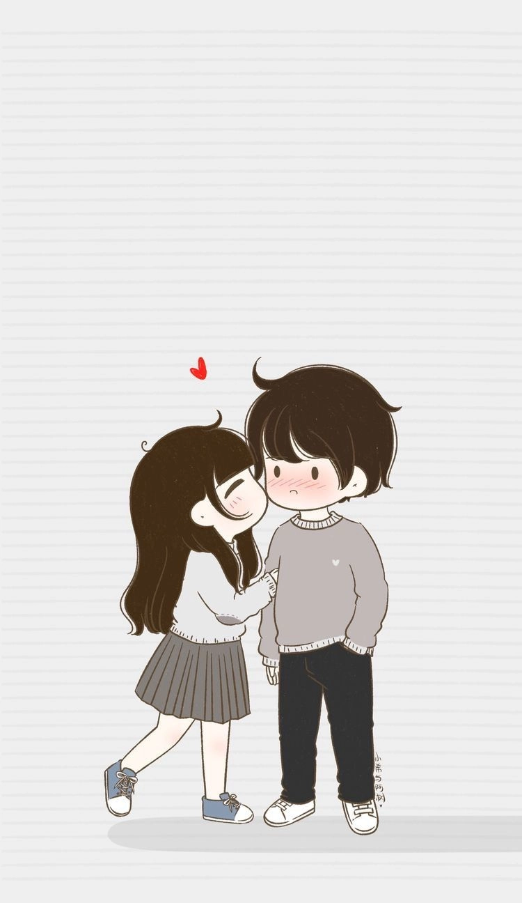 Hình anime cặp đôi cute mang nét đáng yêu đầy lãng mạn