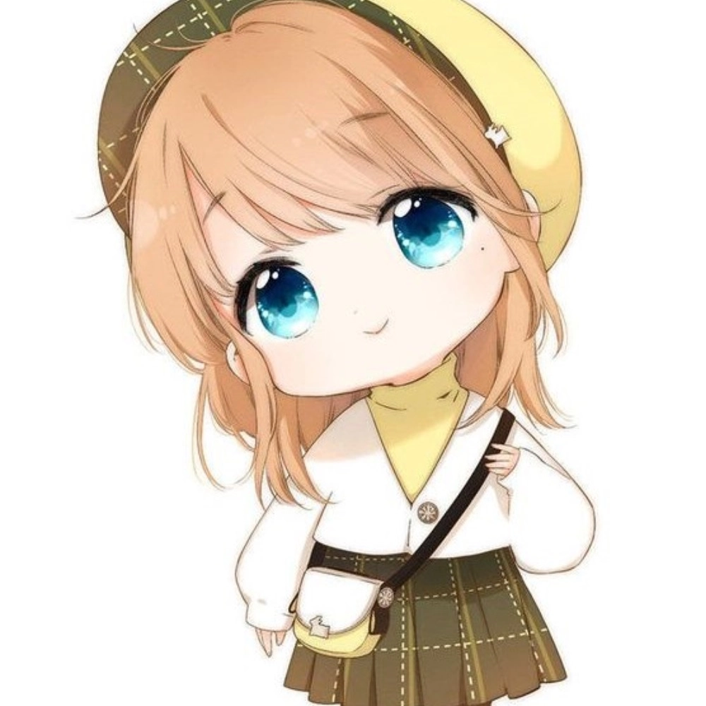 Hình anime cute chibi với đôi mắt long lanh đầy sinh động