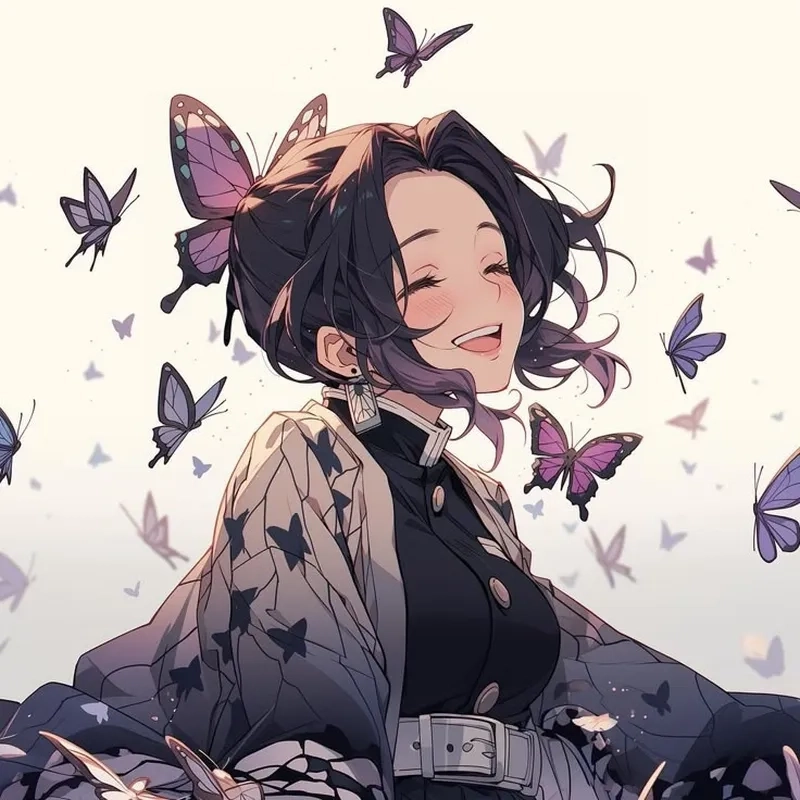 Hình Shinobu chibi đầy cá tính trong phong cách anime