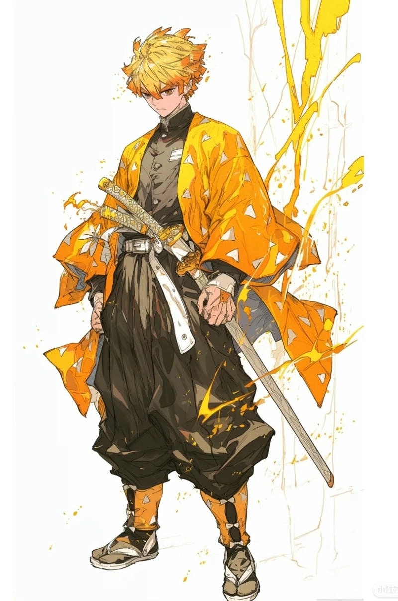 Hình ảnh anime Zenitsu tái hiện khoảnh khắc xuất thần