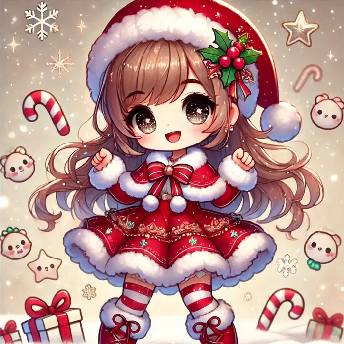 Hình anime nữ cute chibi với tạo hình xinh xắn đầy sức sống