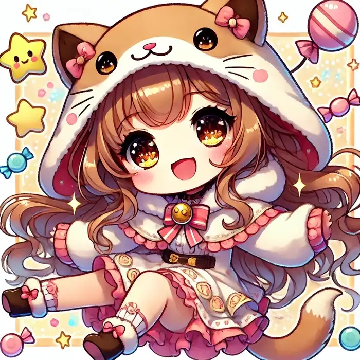 Hình nền chibi nữ với phong cách dễ thương ngộ nghĩnh