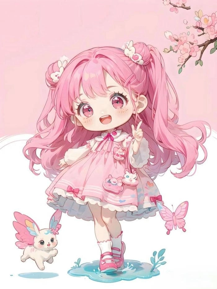 Hình ảnh chibi nữ cute ngầu với phong cách cá tính độc đáo