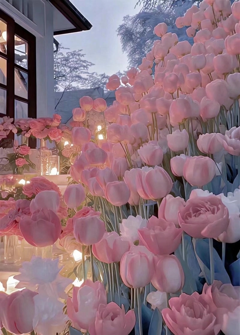 Ảnh hoa tulip làm hình nền đầy chất nghệ thuật