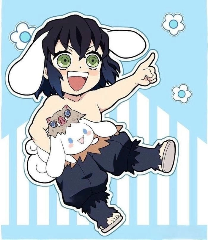 Demon Slayer Inosuke chibi hình ảnh siêu dễ thương