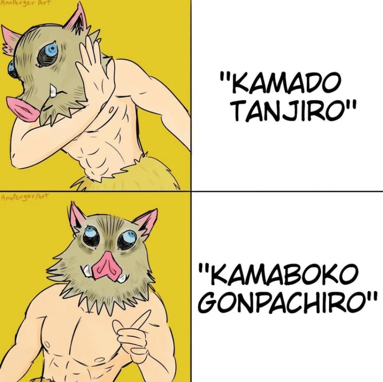 Meme Inosuke siêu lầy lội làm fan cười ngả nghiêng