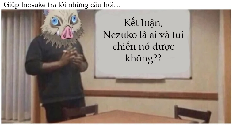 Ảnh Inosuke meme cực chất dành cho fan cứng của cậu ấy
