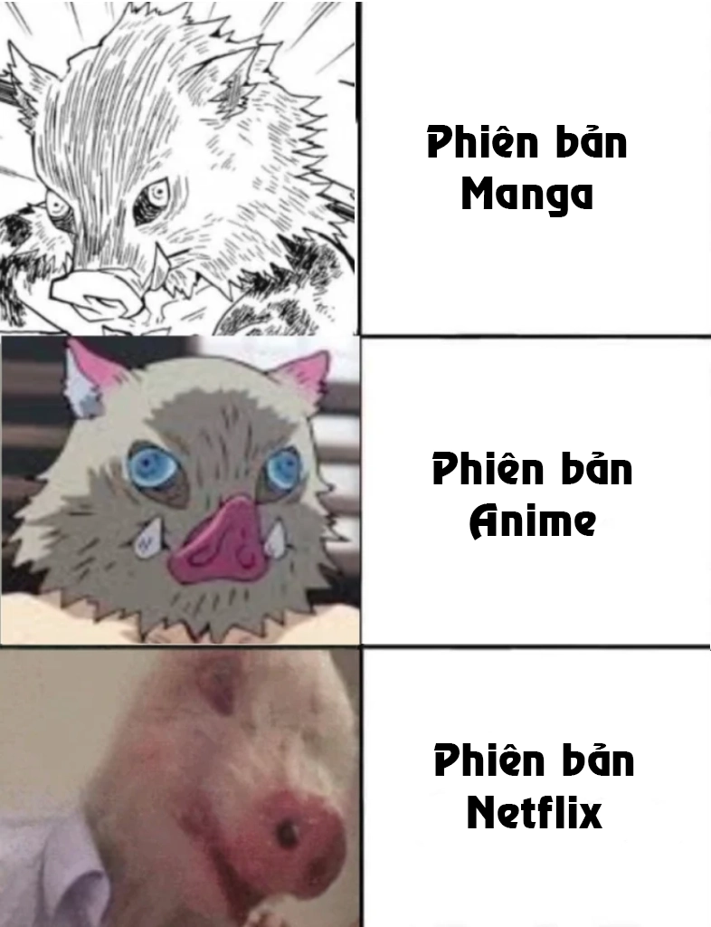 Demon Slayer Inosuke meme mang đến trận cười sảng khoái
