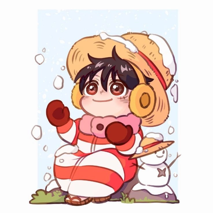Chibi Monkey D Luffy với tinh thần tự do và mạnh mẽ