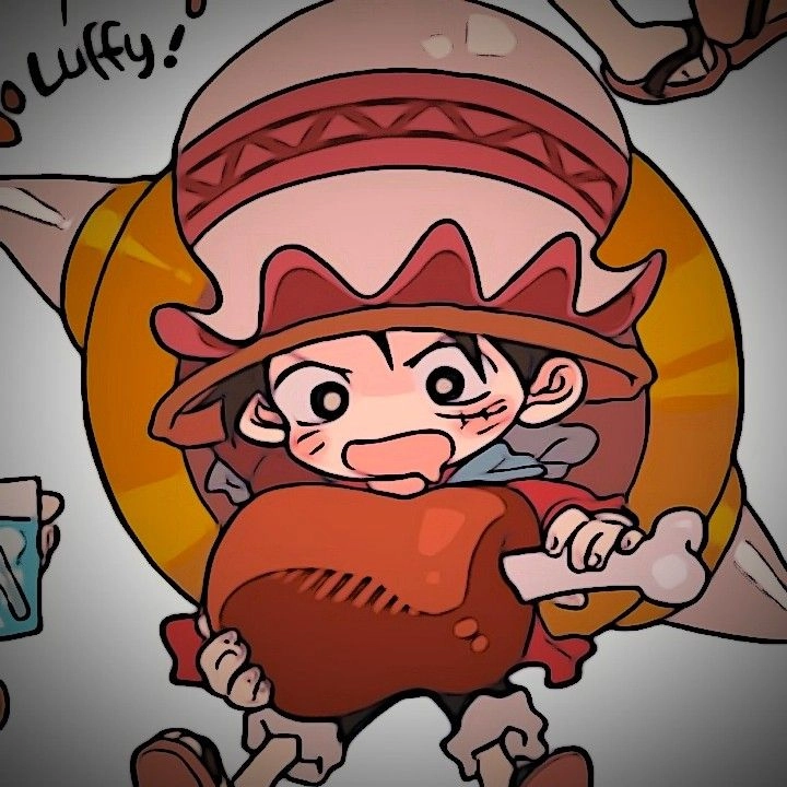 Monkey D Luffy chibi thể hiện cá tính vui nhộn và kiên cường