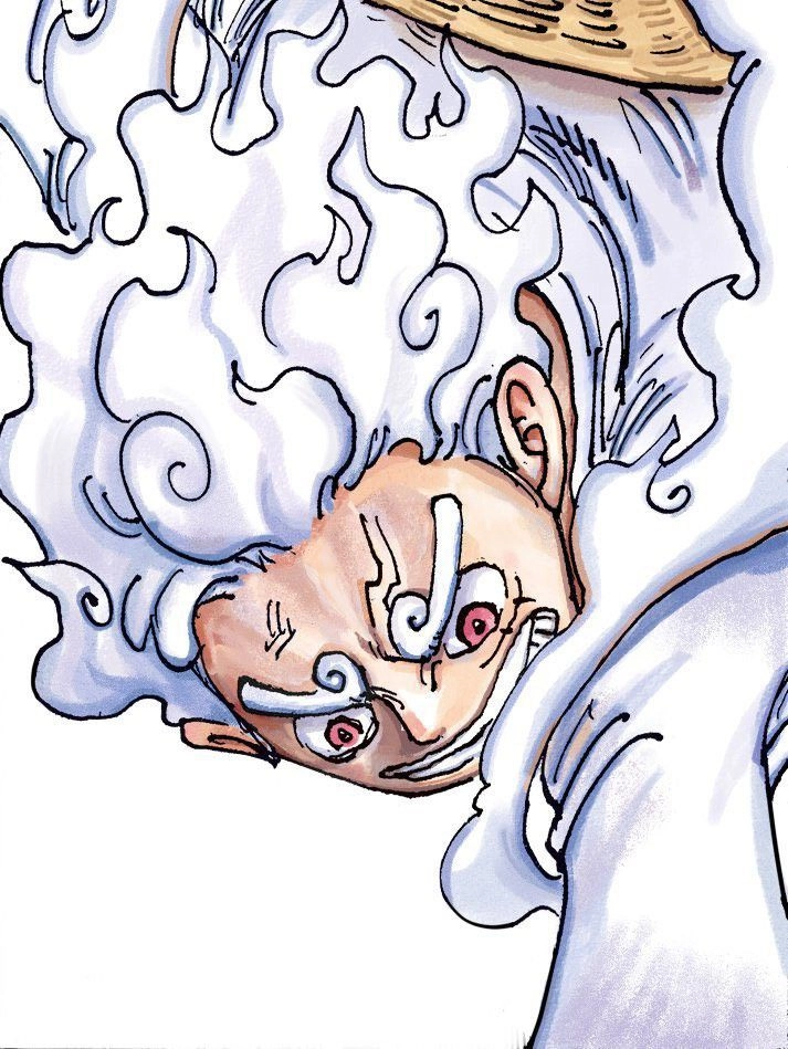 Hình nền Luffy cực ngầu với ánh mắt kiên cường và quyết tâm