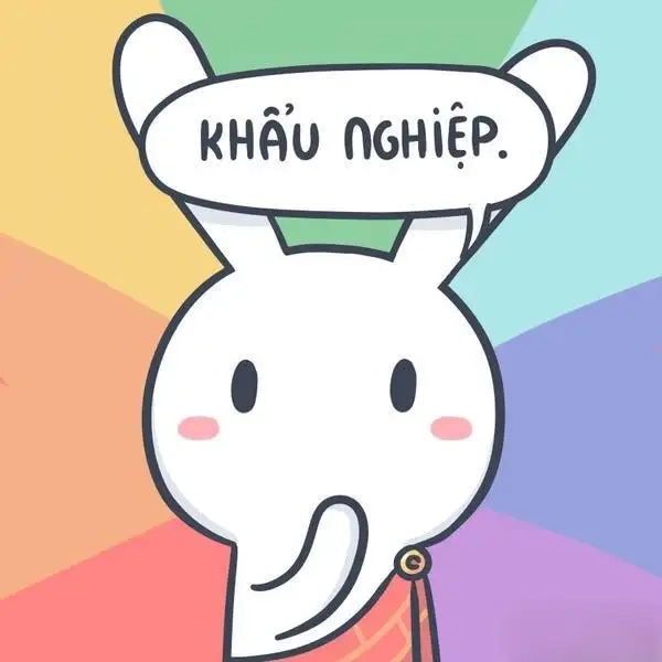 Hình ảnh thỏ bảy màu meme hài hước cho ngày thêm vui vẻ