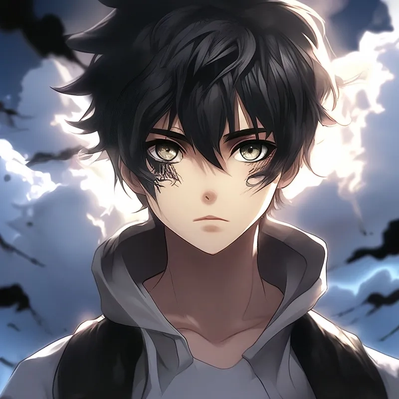 Hình anime nam buồn mang vẻ trầm tư đầy cảm xúc