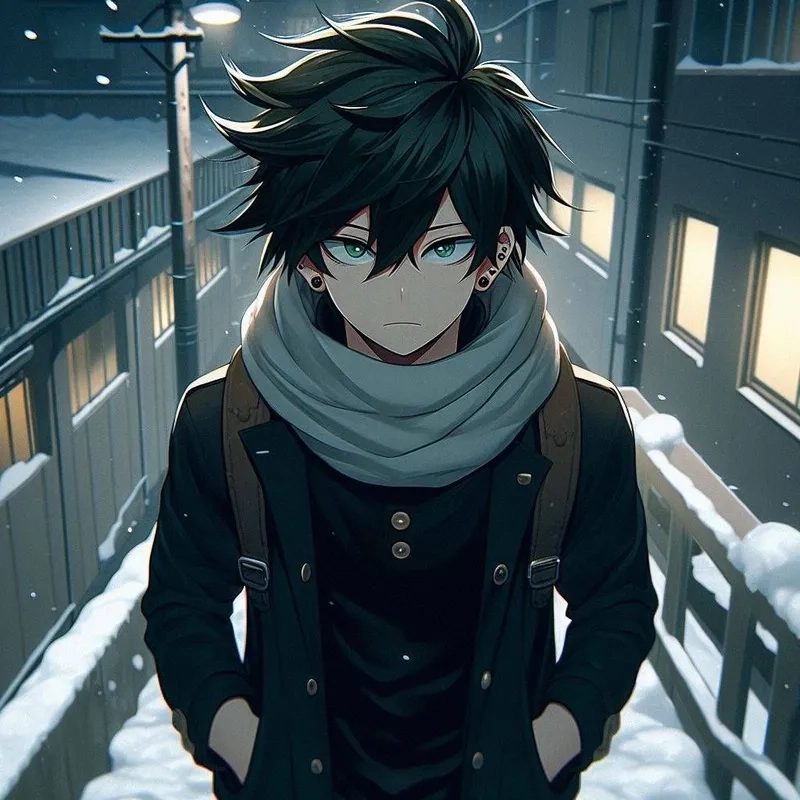 Hình ảnh anime nam buồn với bầu không khí u buồn