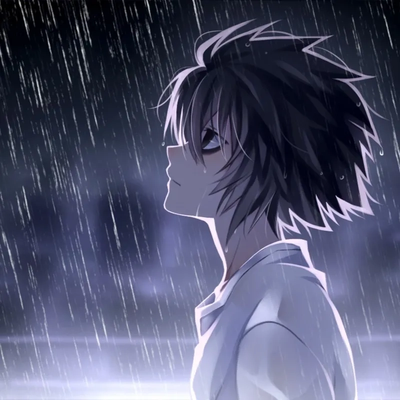 Hình ảnh nam buồn anime thể hiện sự cô độc đầy sâu lắng