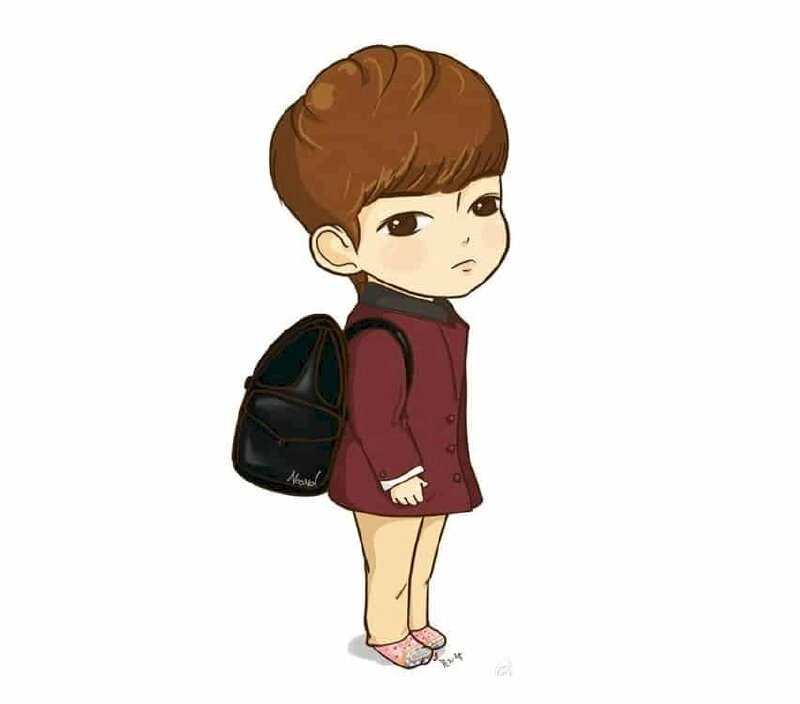 Hình anime nam chibi với biểu cảm nhí nhảnh dễ thương