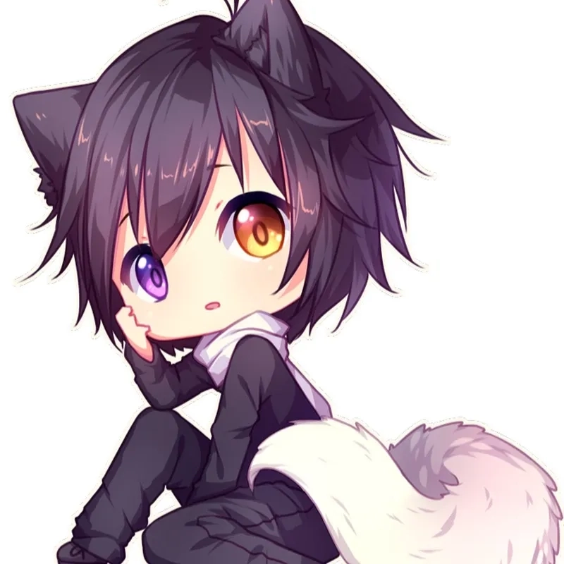 Hình ảnh anime nam chibi mang nét tinh nghịch cuốn hút