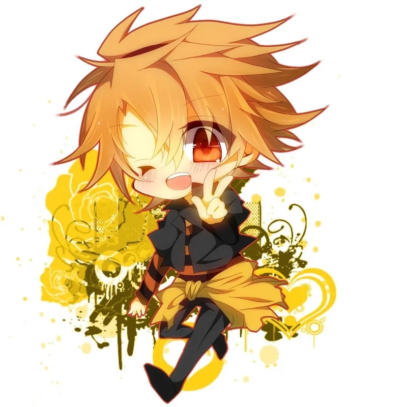 Ảnh anime cute nam chibi mang nét đáng yêu tràn ngập năng lượng