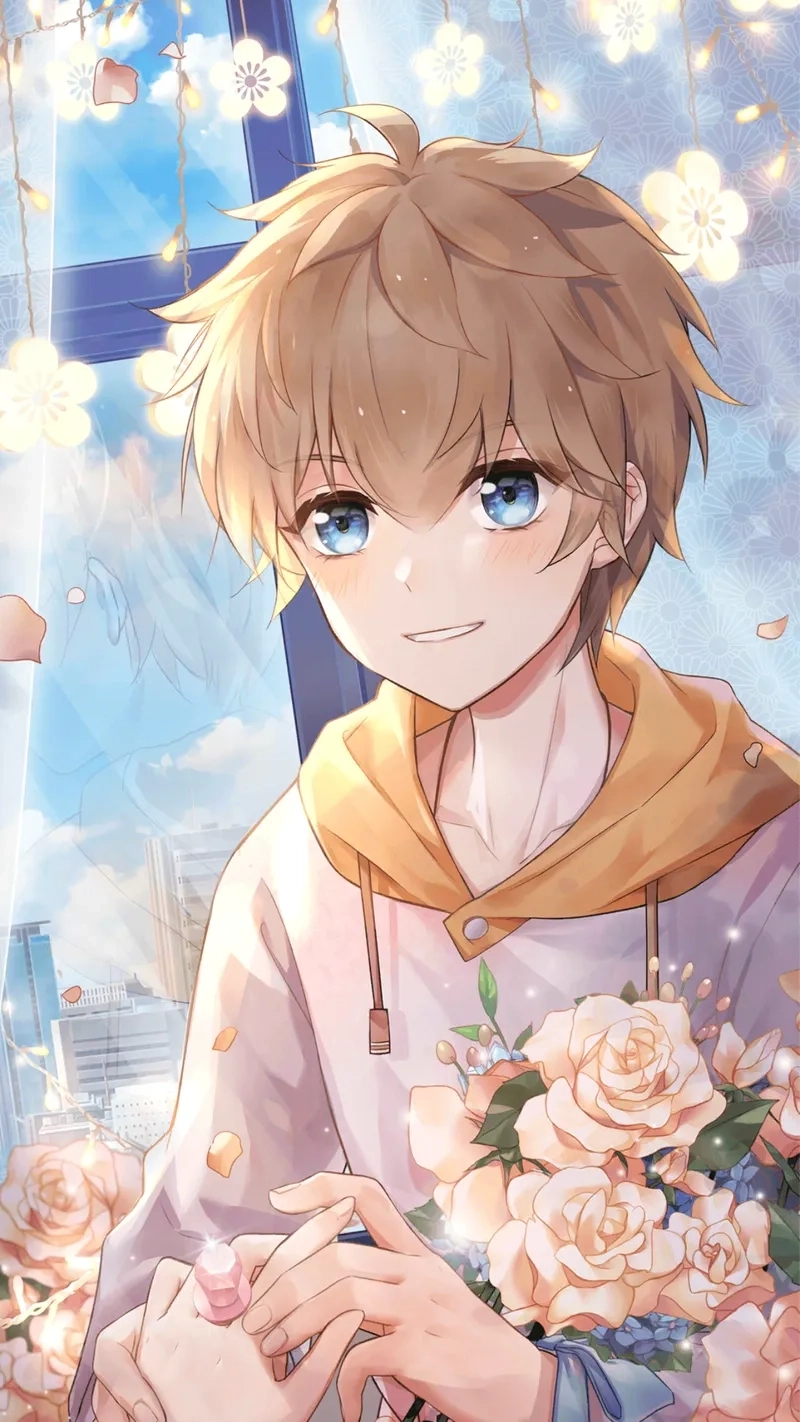 Hình ảnh anime nam cute với biểu cảm đầy sinh động