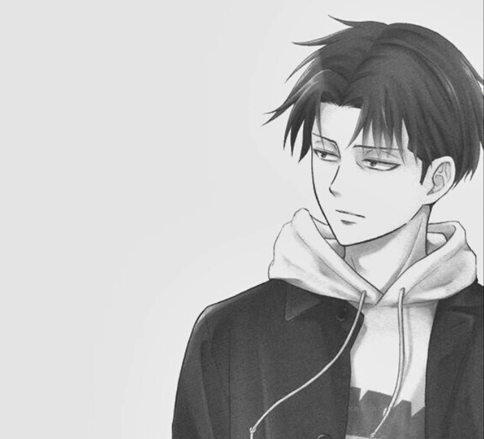 Ảnh anime nam ngầu trắng đen với phong cách cuốn hút