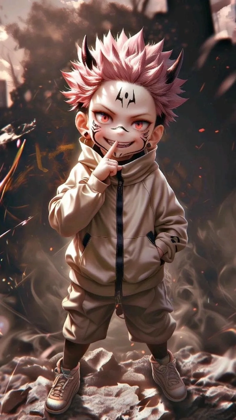 Chibi nam ngầu thể hiện phong cách mạnh mẽ, bí ẩn