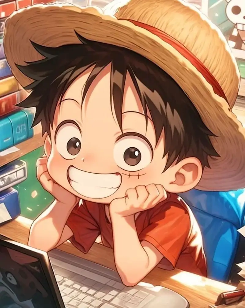 Luffy lúc nhỏ với nụ cười hồn nhiên rạng rỡ