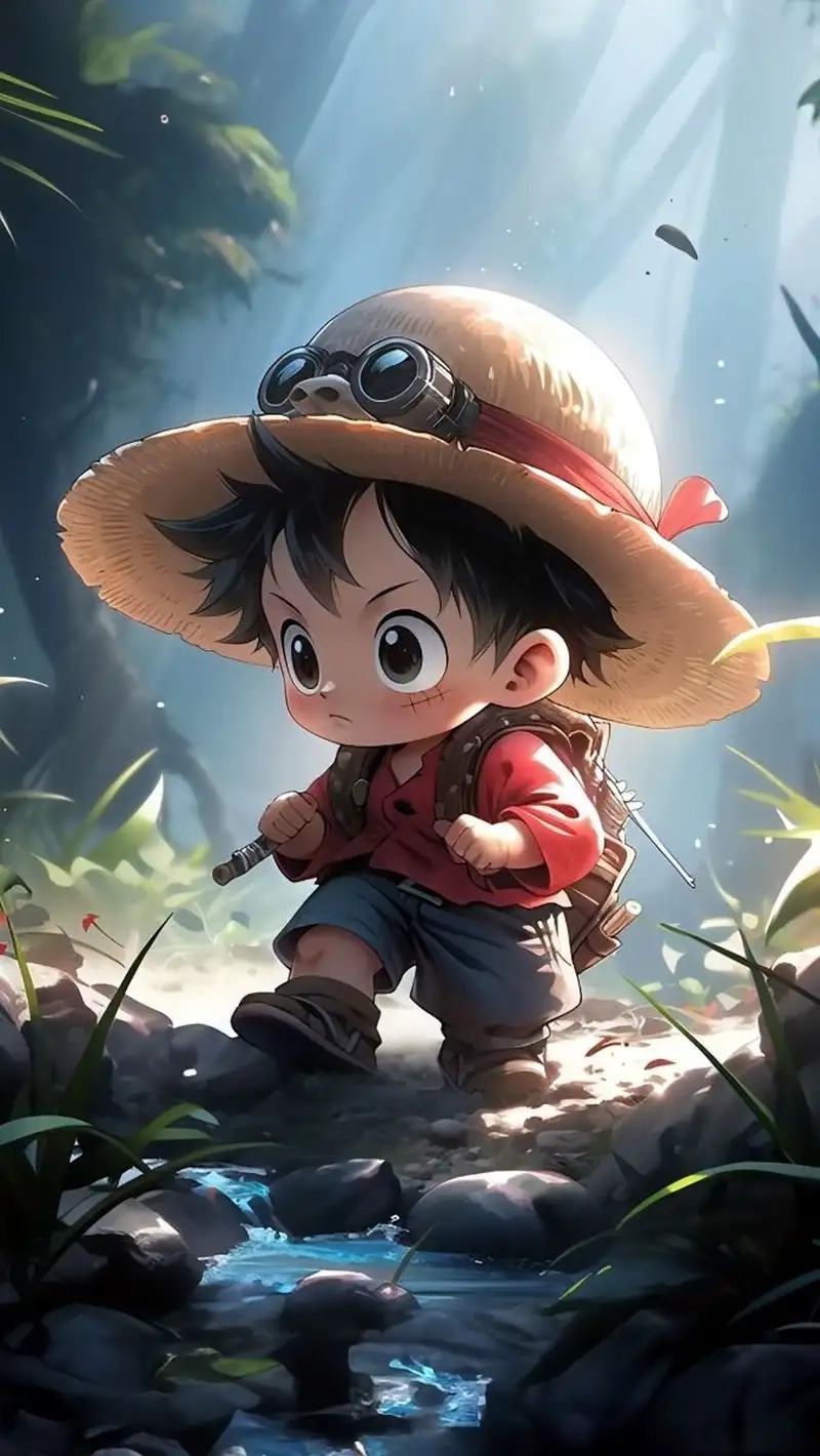 Ảnh Luffy lúc nhỏ đầy đáng yêu và tinh nghịch