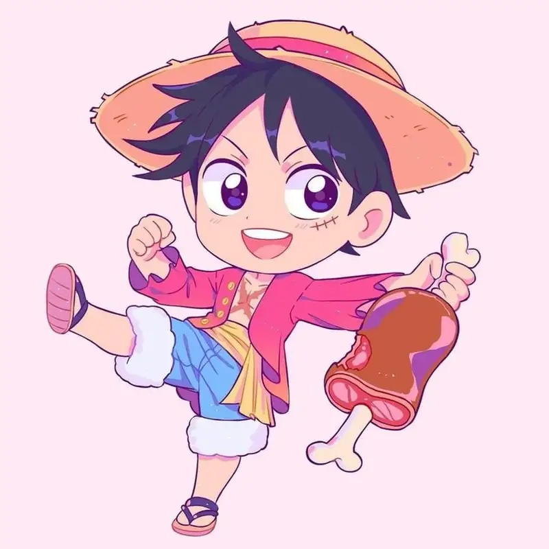 Luffy lúc còn nhỏ với ánh mắt tràn đầy nhiệt huyết