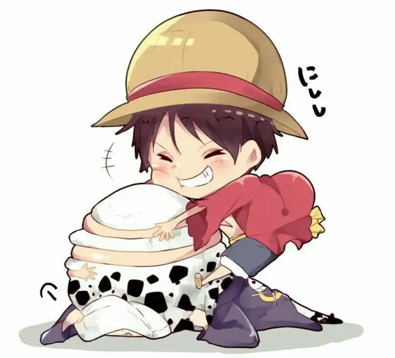 Hình ảnh Luffy chibi dễ thương và mạnh mẽ