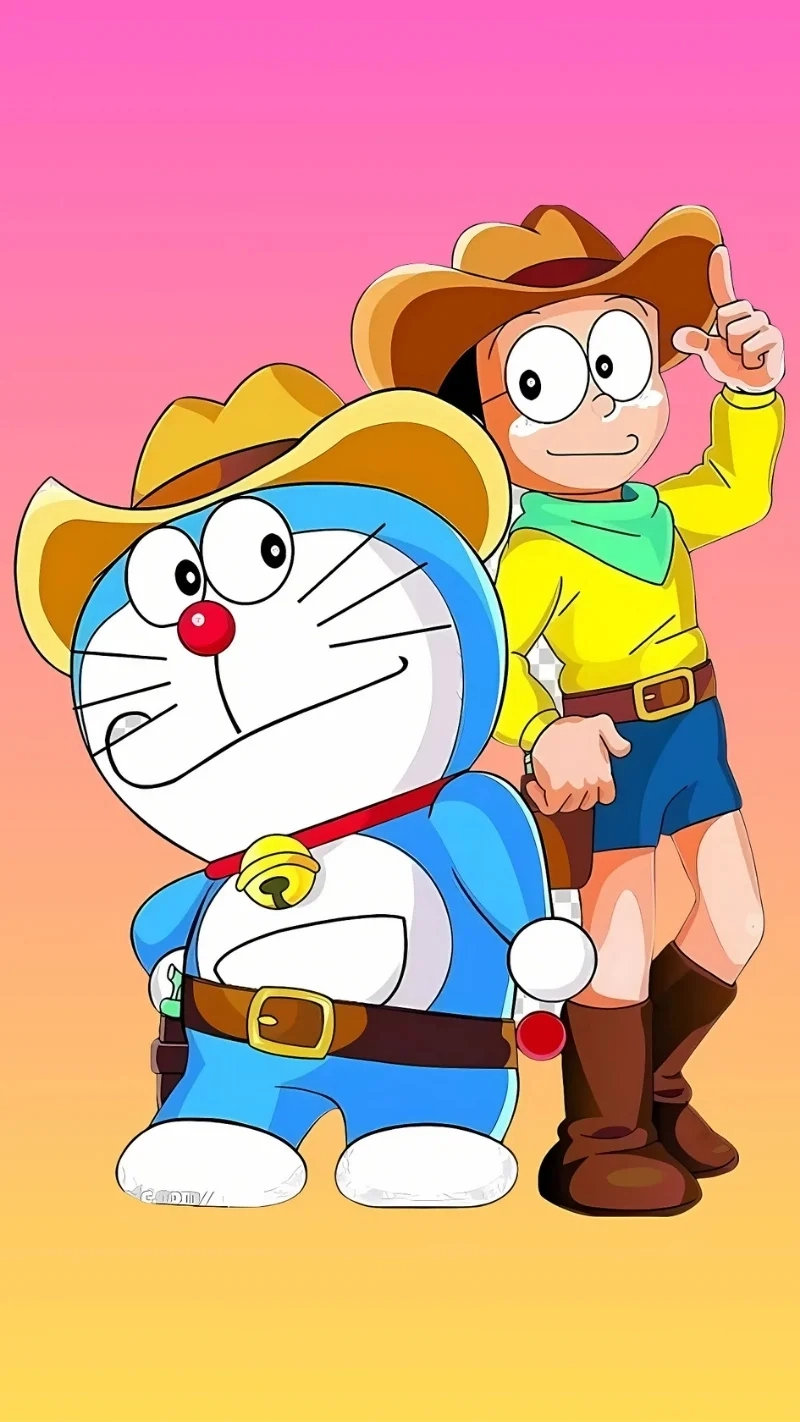 Ảnh Doraemon và Nobita cute tràn đầy tình bạn thân thiết