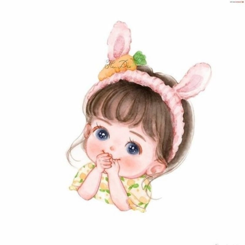 Avatar chibi nữ cute với biểu cảm dễ thương ngọt ngào