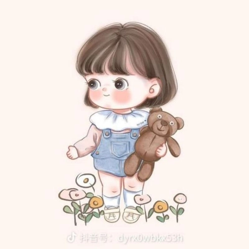 Avatar nữ chibi với tạo hình ngộ nghĩnh sinh động