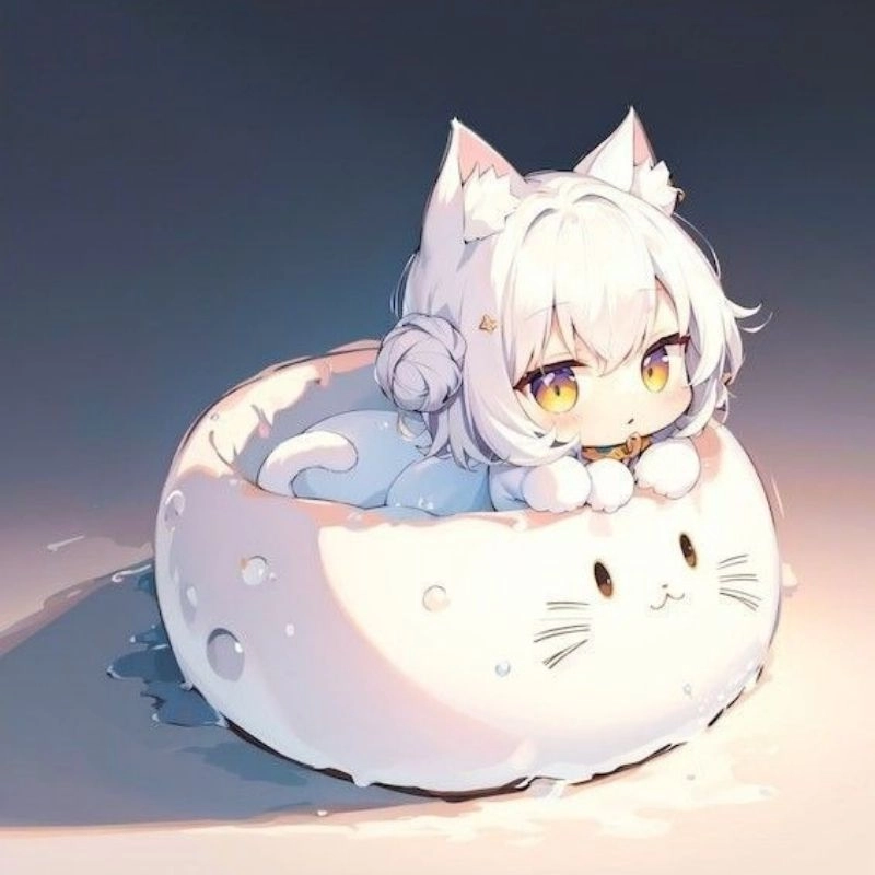 Hình avatar chibi cute với màu sắc tươi sáng bắt mắt