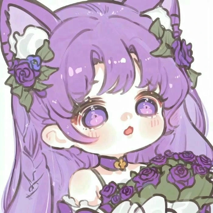 Ảnh anime nữ cute chibi với phong cách dễ thương đáng yêu