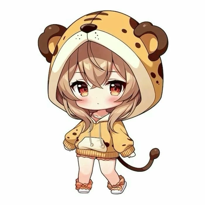 Ảnh anime cute chibi nữ với đôi mắt long lanh đầy cuốn hút