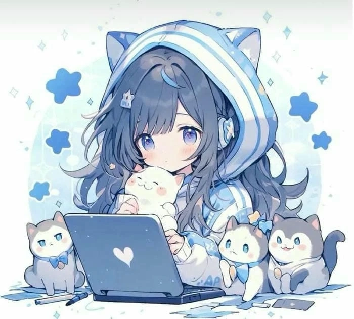Ảnh chibi cute ảnh anime nữ cute với đường nét mềm mại đáng yêu
