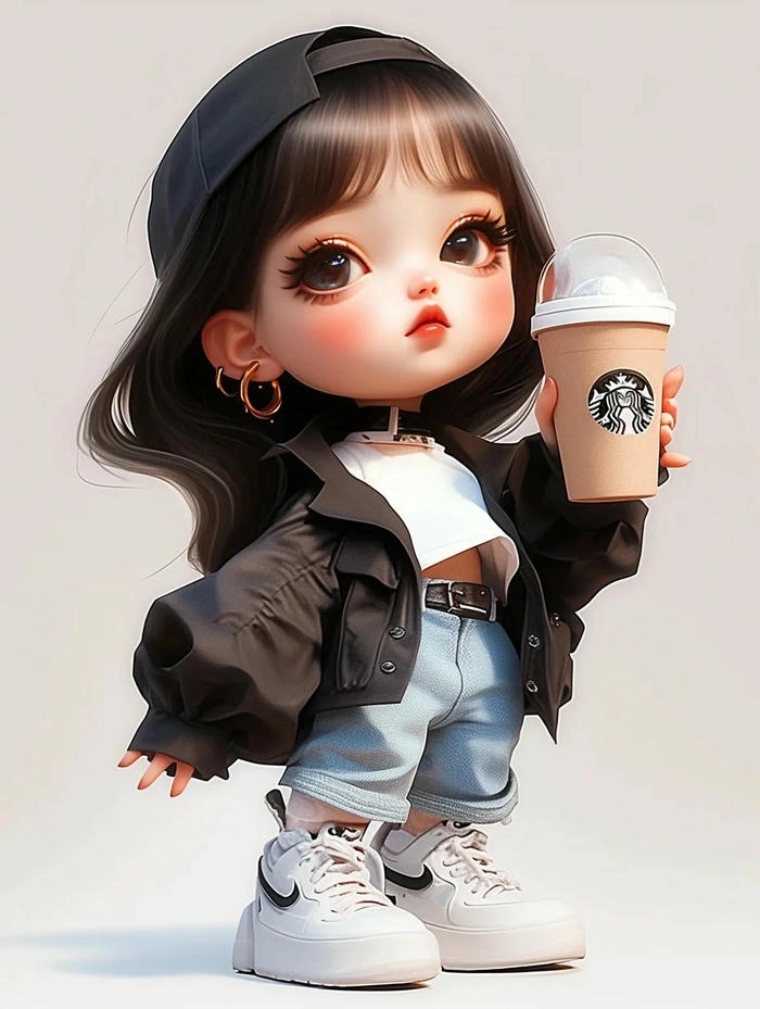 Hình ảnh chibi nữ cute ngầu kết hợp dễ thương và mạnh mẽ