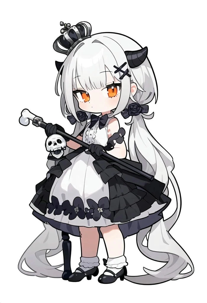 Hình chibi ngầu nữ với tạo hình phong cách chất lừ ấn tượng