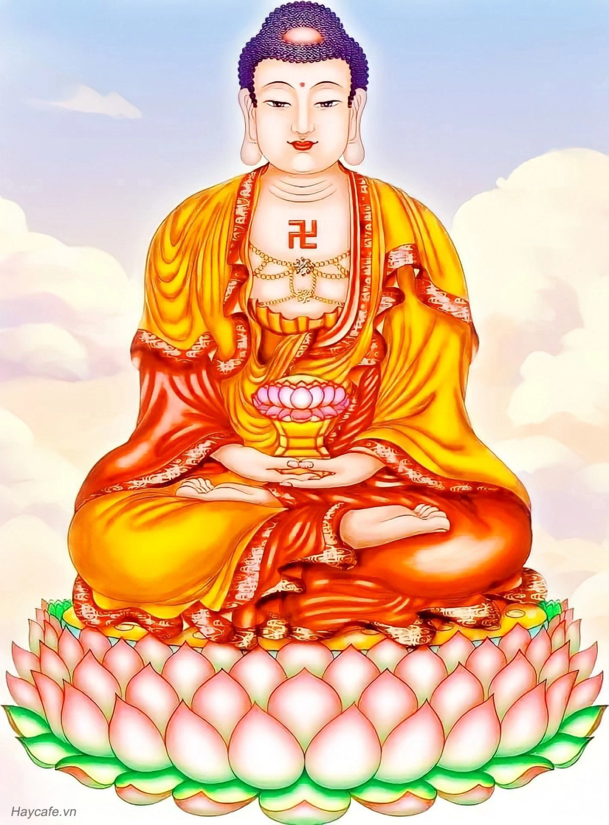 Ảnh Phật A Di Đà đẹp nhất với thần thái trang nghiêm